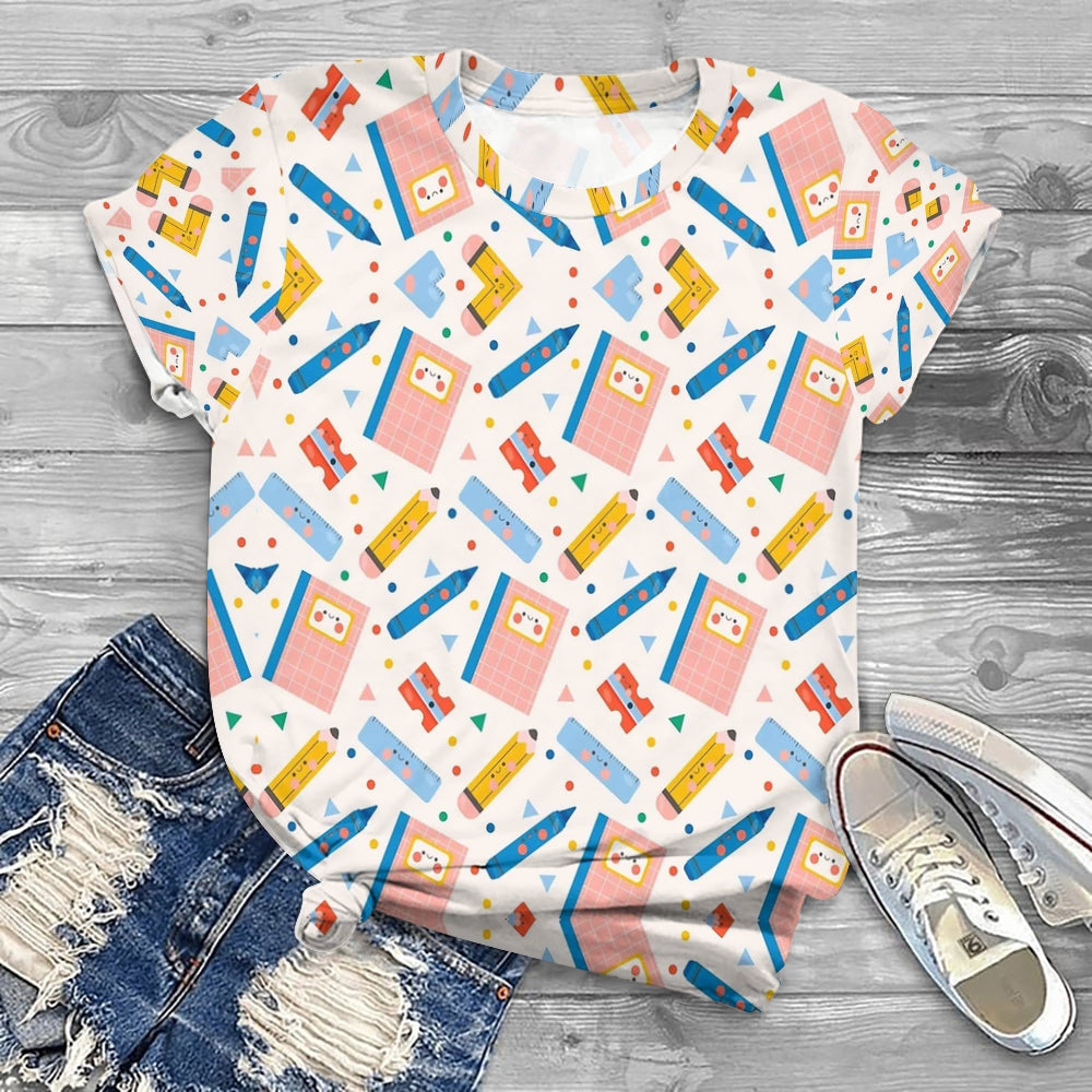 Welcome Back To School with Pink Books T-shirt