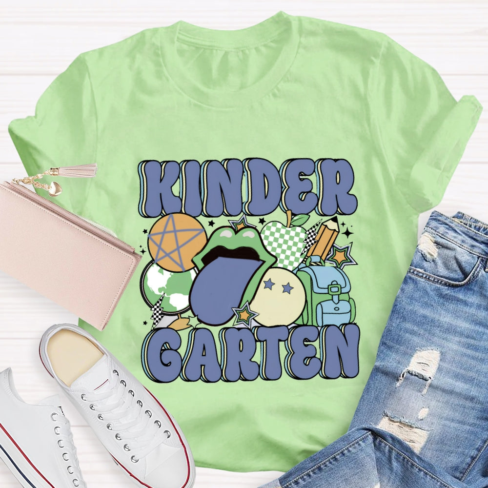 Personalized Grade School Bag Pencil Printed T-shirt