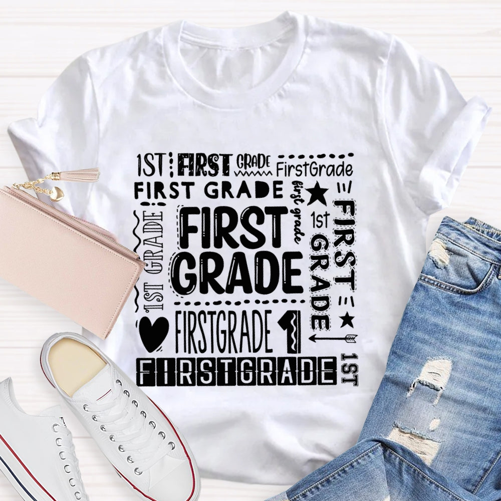 Personalized Grade First Grade Back To School Teacher T-shirt