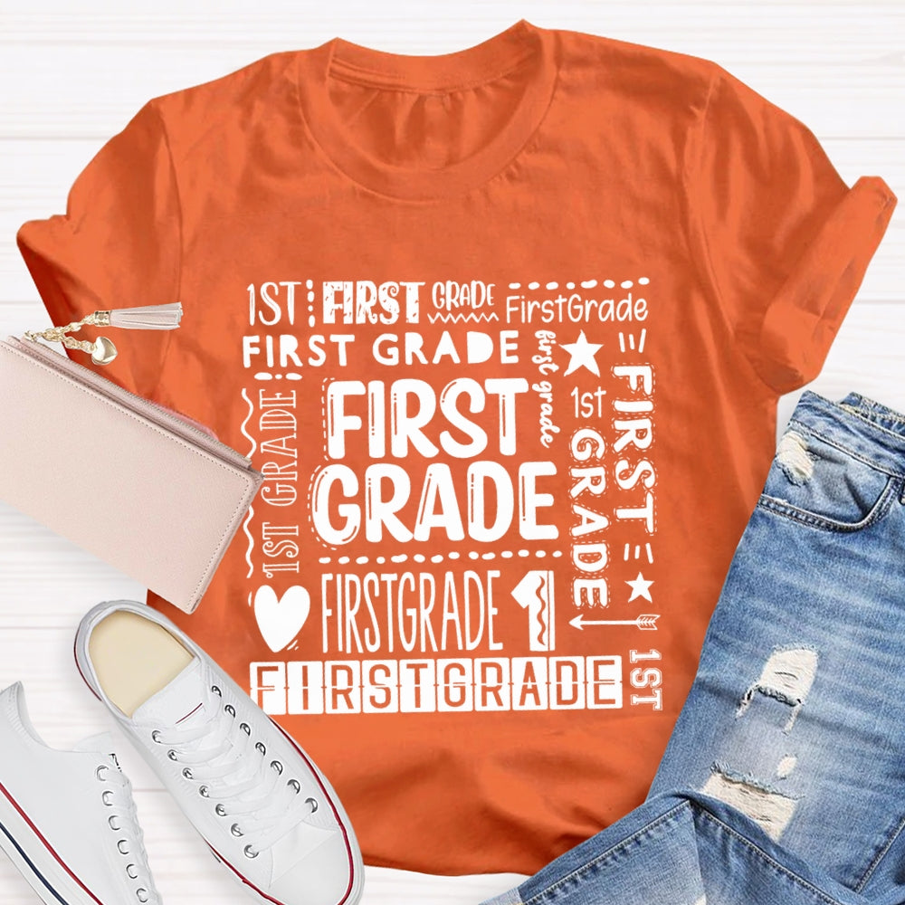 Personalized Grade First Grade Back To School Teacher T-shirt
