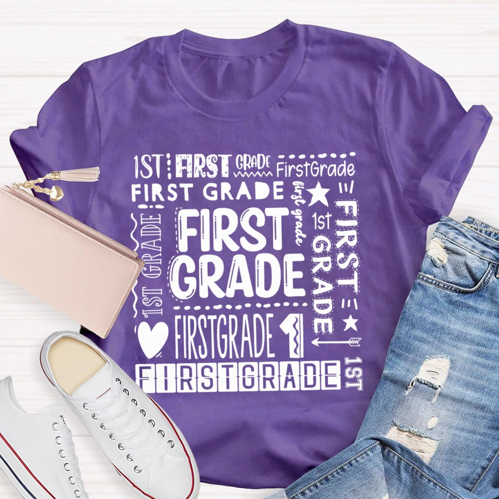 Personalized Grade First Grade Back To School Teacher T-shirt