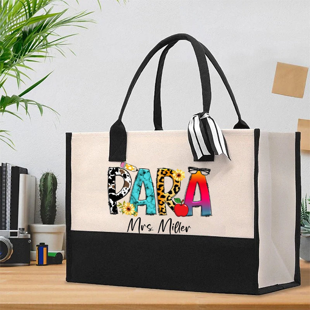 Personalized Para Name Cotton Tote Bag