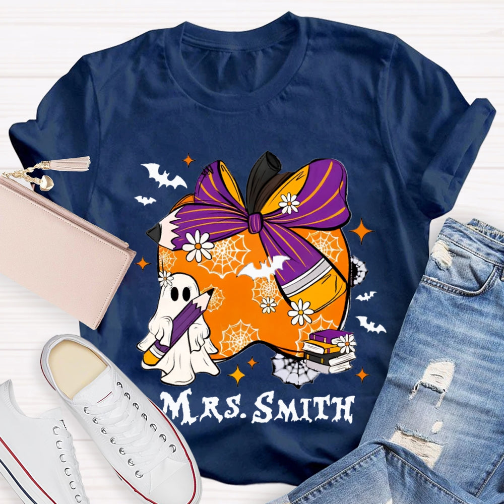 Personalized Name Halloween Apple T-Shirt