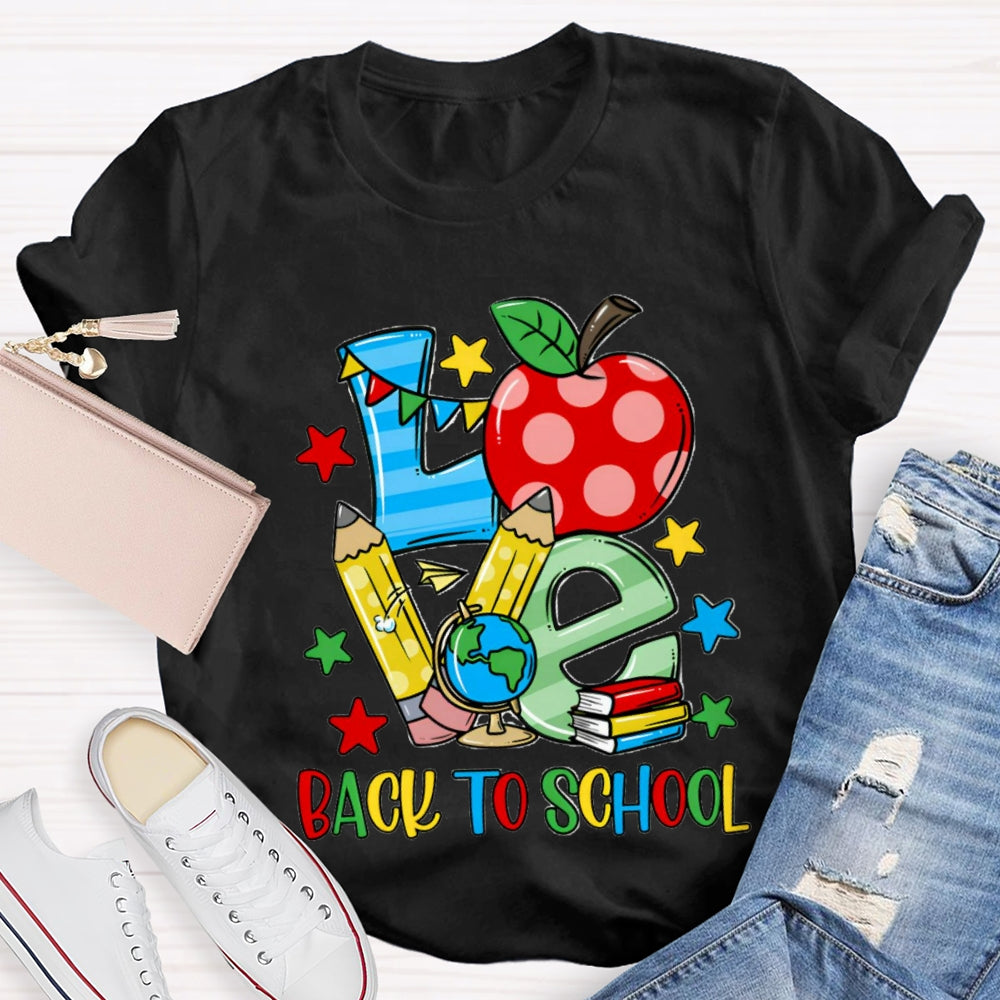 Back To School Love Heart T-shirt