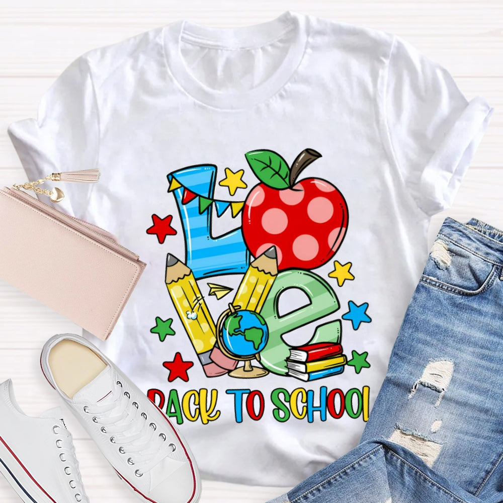 Back To School Love Heart T-shirt