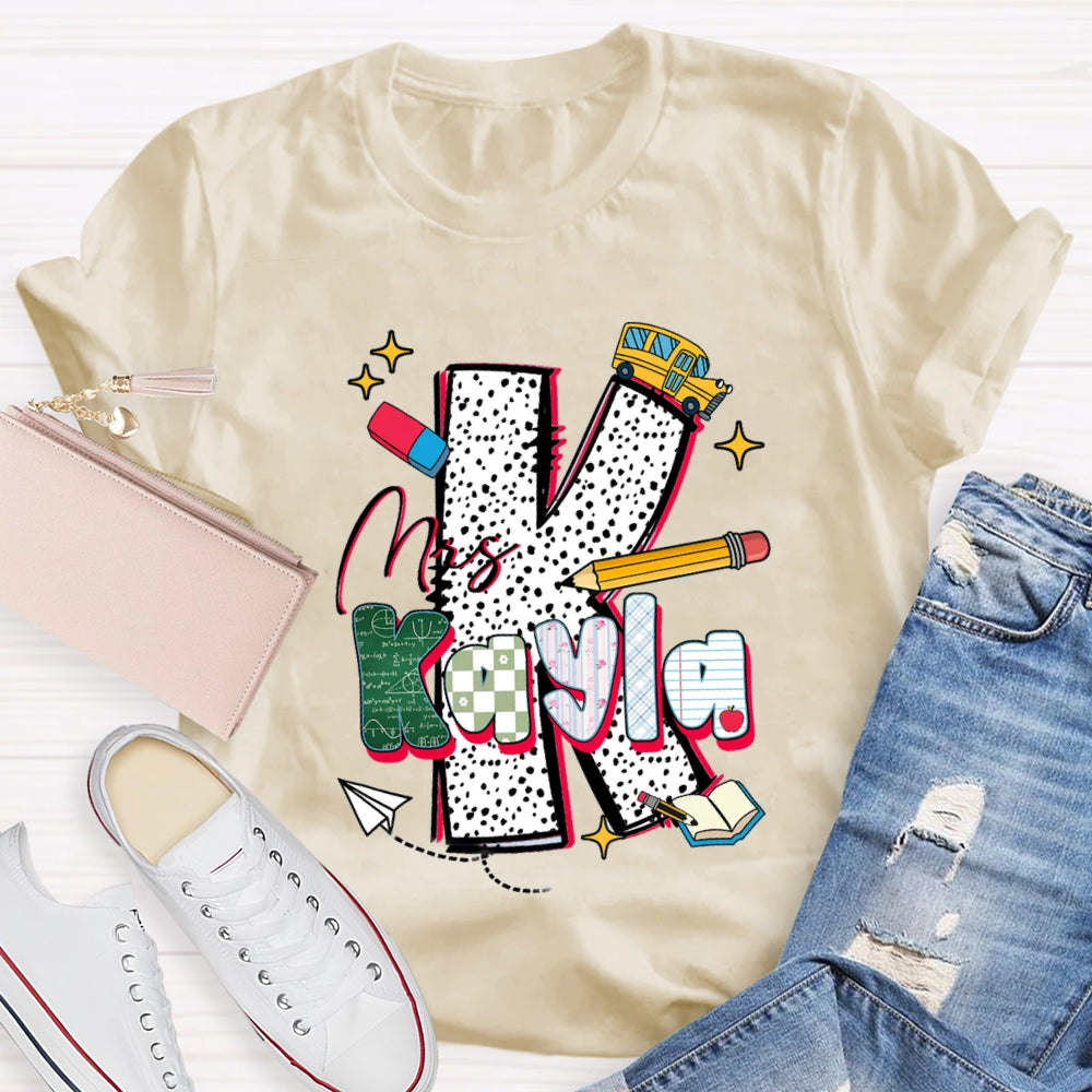 Personalized Name K is For Kayle T-shirt