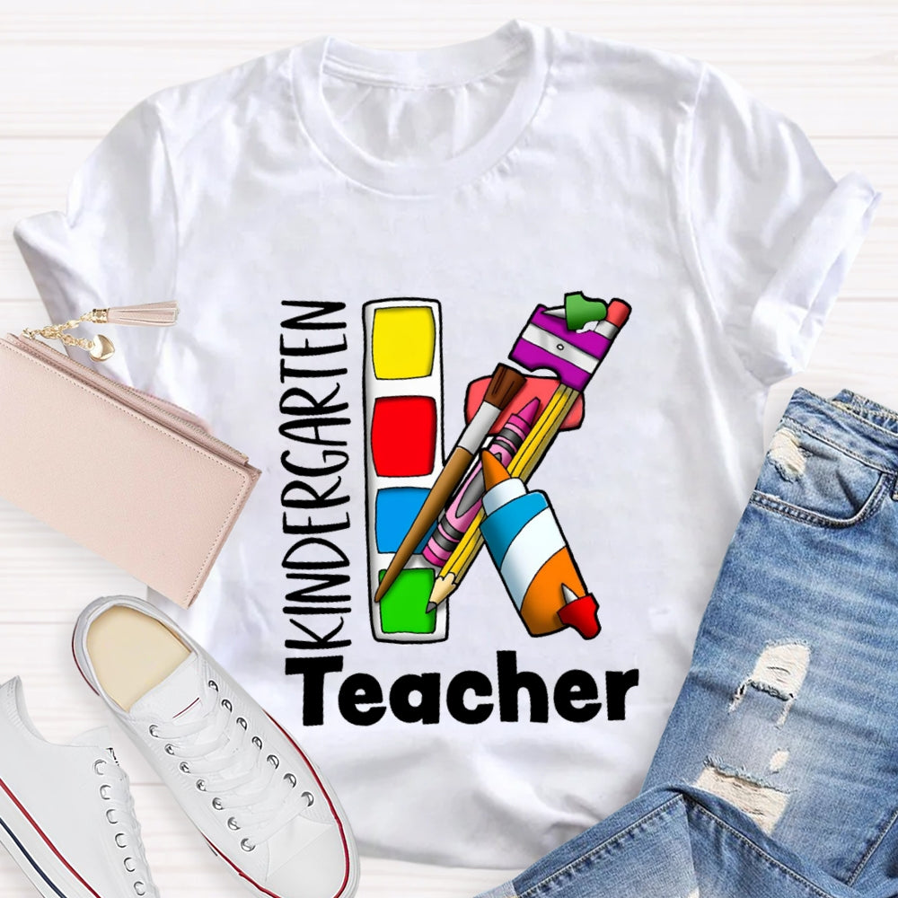Kindergarten Art Teacher T-shirt