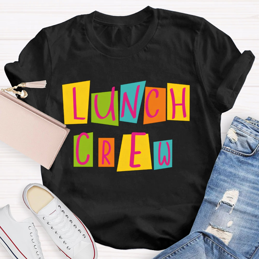 Lunch Crew Colored Squares T-shirt