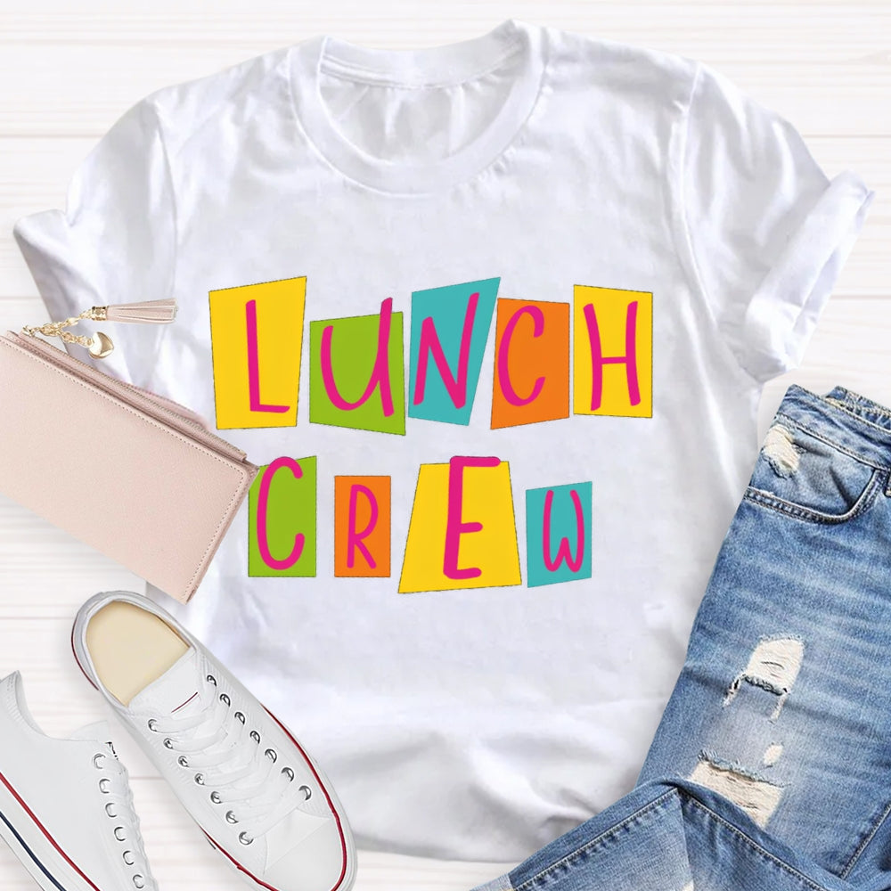 Lunch Crew Colored Squares T-shirt