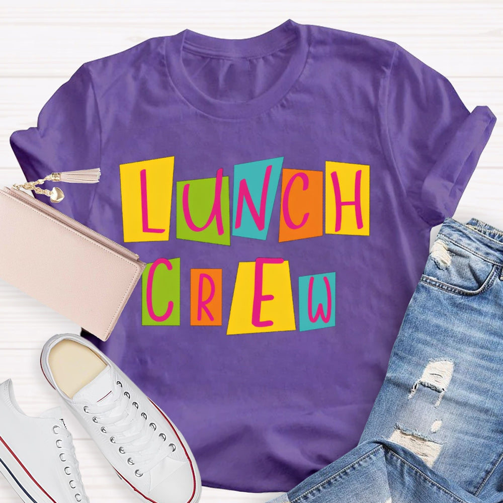 Lunch Crew Colored Squares T-shirt