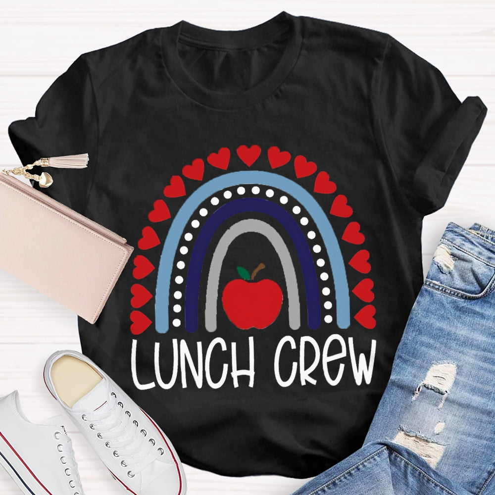 Lunch Crew Red Apple And Small Heart T-shirt