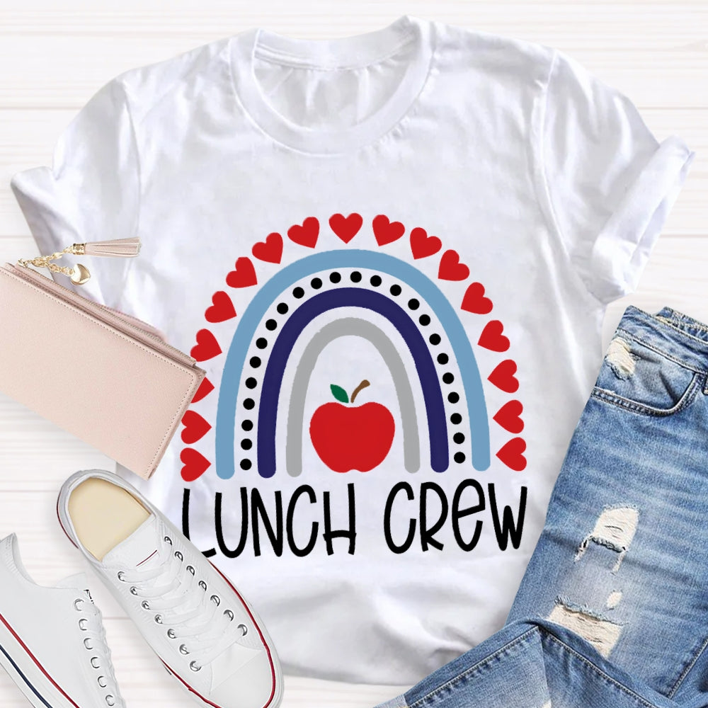 Lunch Crew Red Apple And Small Heart T-shirt