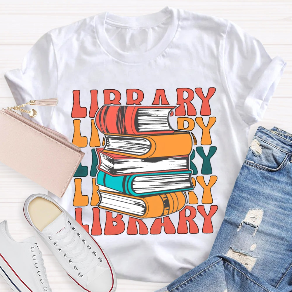 Library Ladder Books T-shirt