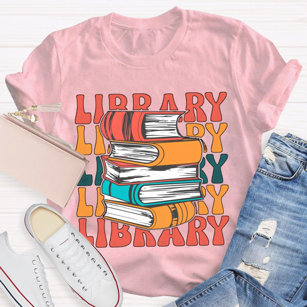 Library Ladder Books T-shirt