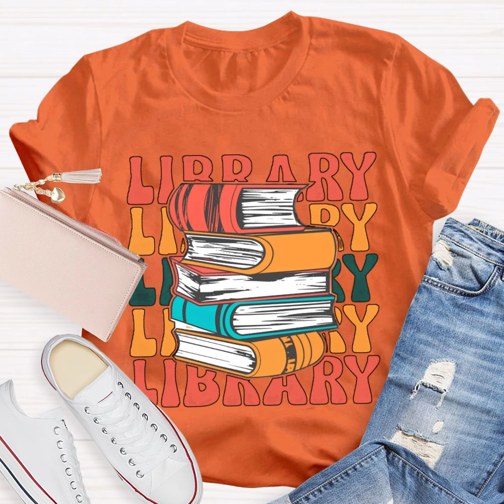 Library Ladder Books T-shirt