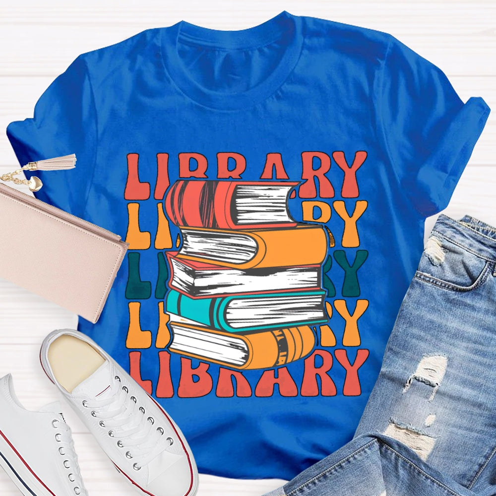 Library Ladder Books T-shirt