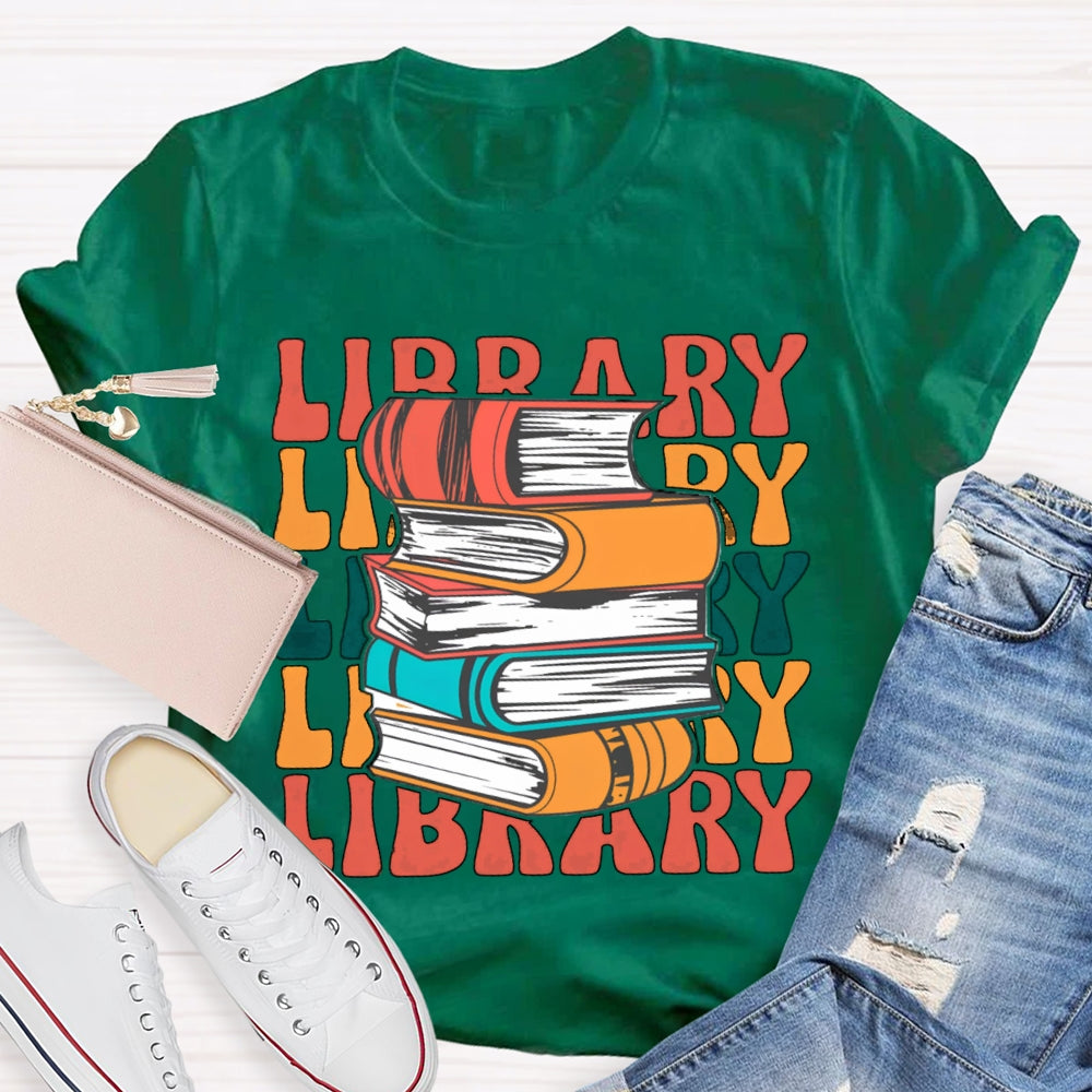 Library Ladder Books T-shirt
