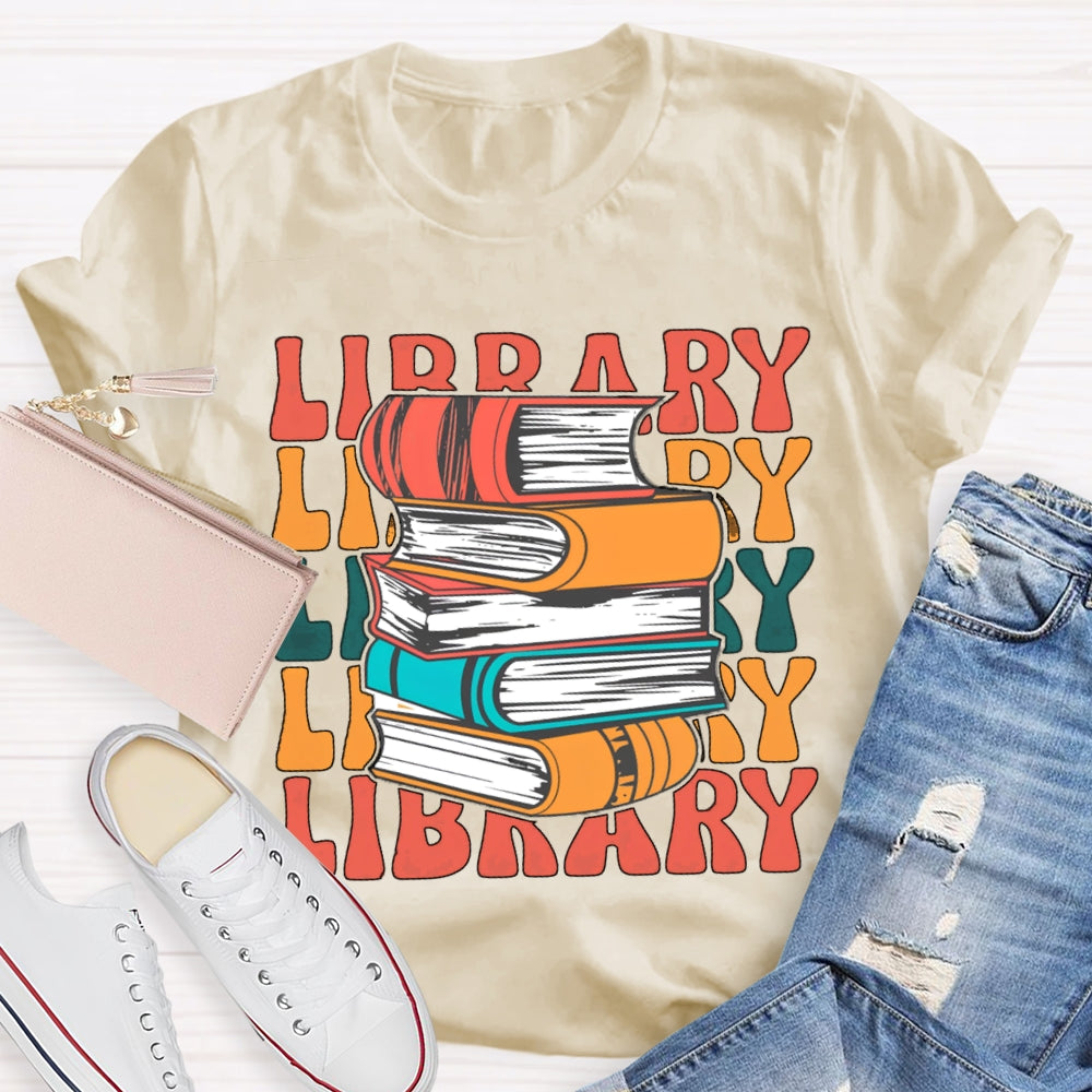 Library Ladder Books T-shirt