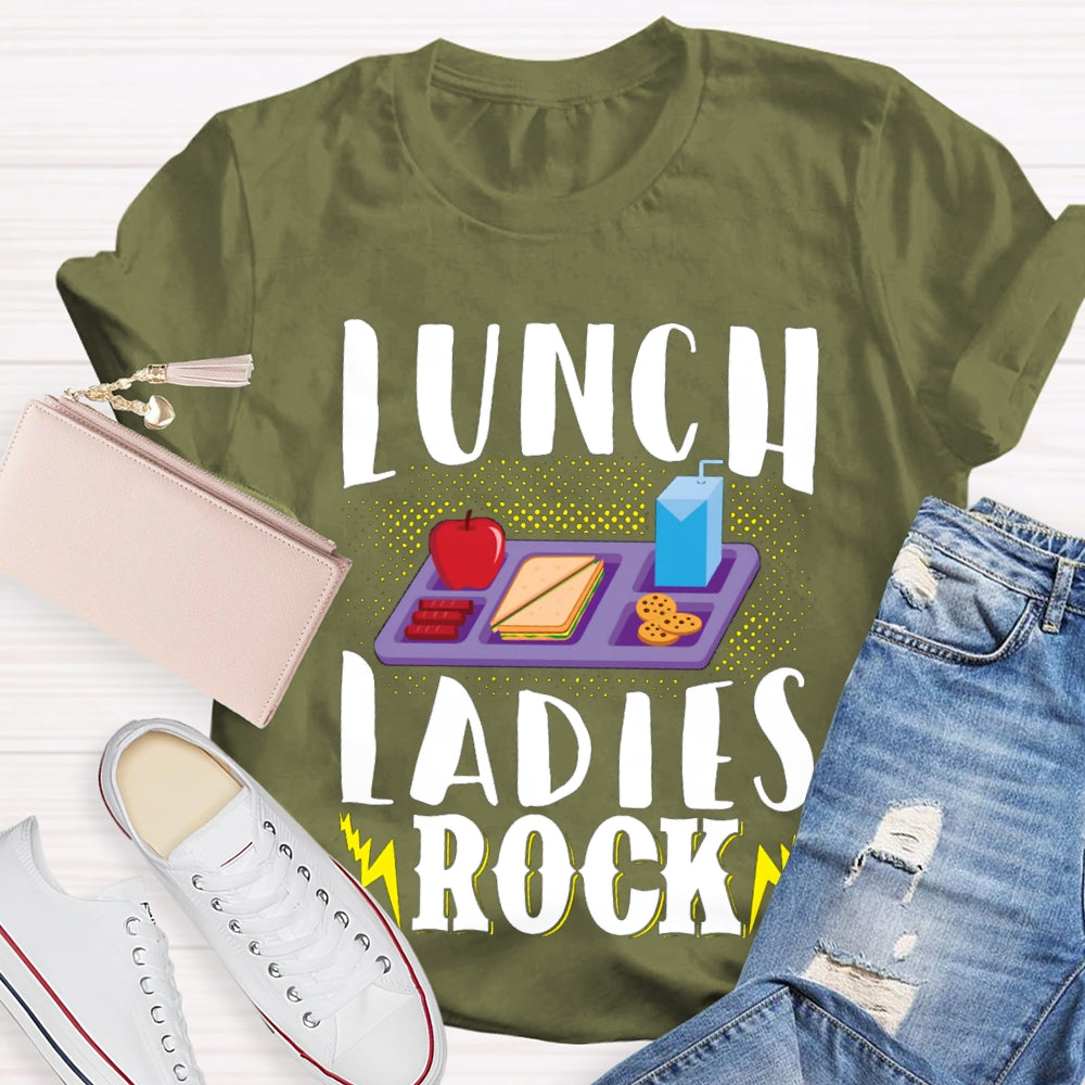 Lunch Ladies Rock Sandwiches And Milk T-shirt