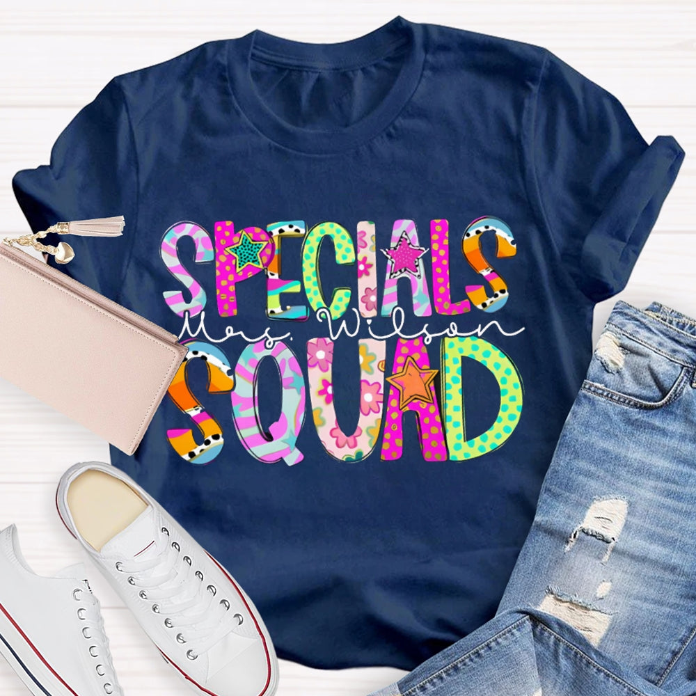 Personalized Name Specials Squad Teacher T-shirt