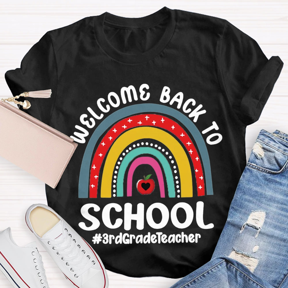 Personalized Grade Welcome Back To School 3rd Grade Teacher T-shirt