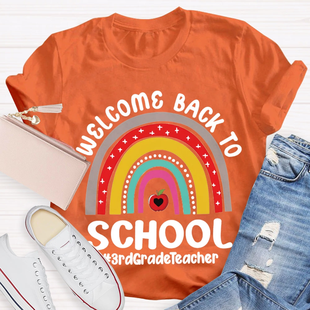 Personalized Grade Welcome Back To School 3rd Grade Teacher T-shirt