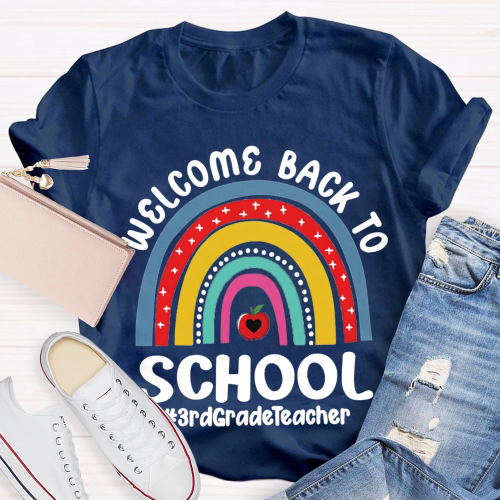 Personalized Grade Welcome Back To School 3rd Grade Teacher T-shirt