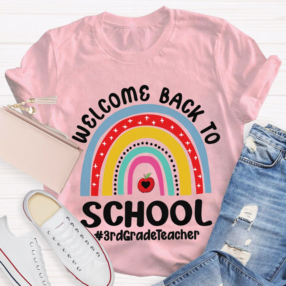Personalized Grade Welcome Back To School 3rd Grade Teacher T-shirt