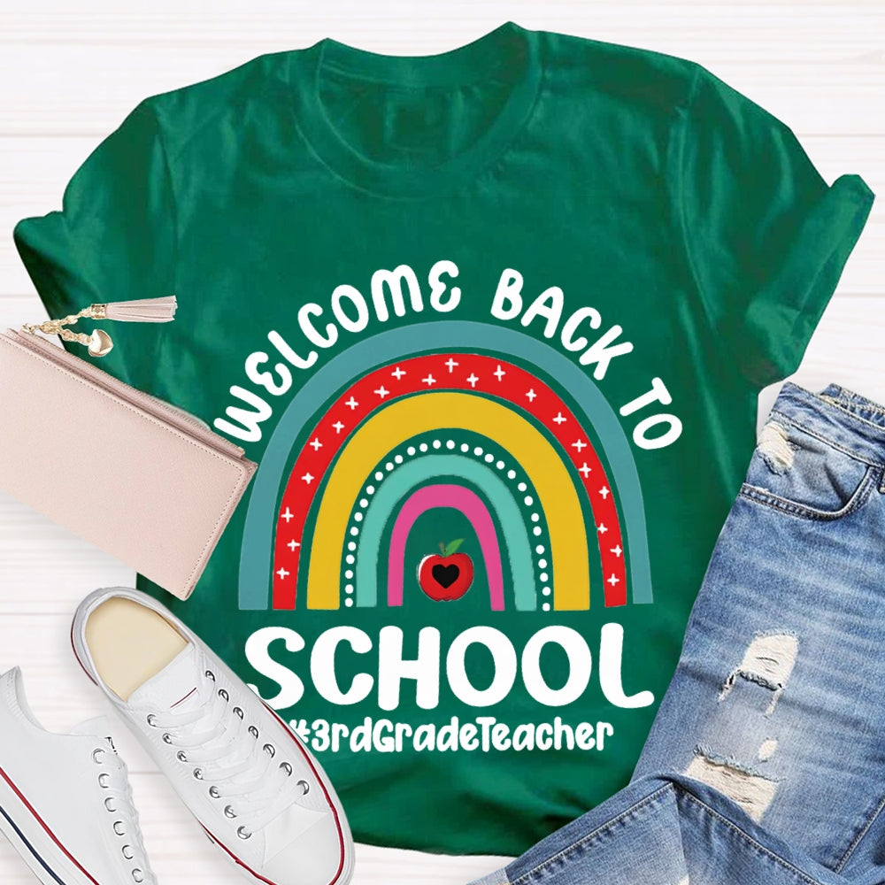 Personalized Grade Welcome Back To School 3rd Grade Teacher T-shirt