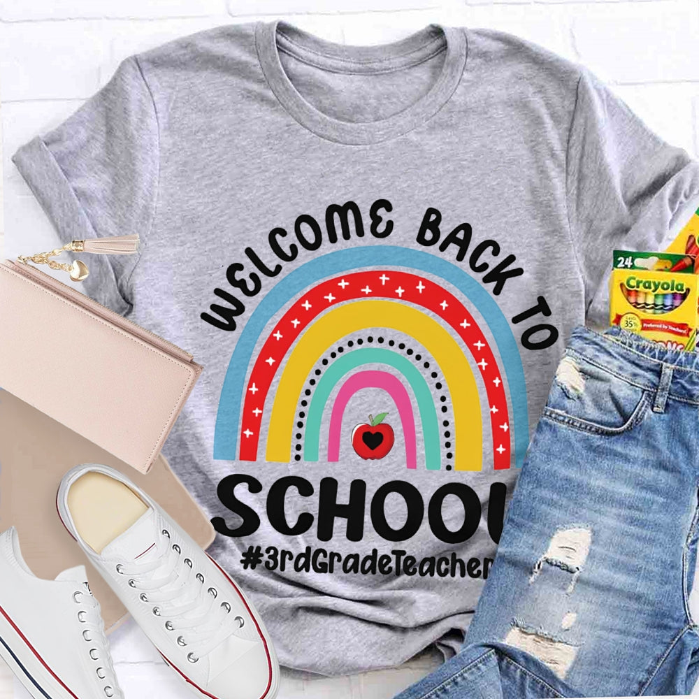 Personalized Grade Welcome Back To School 3rd Grade Teacher T-shirt