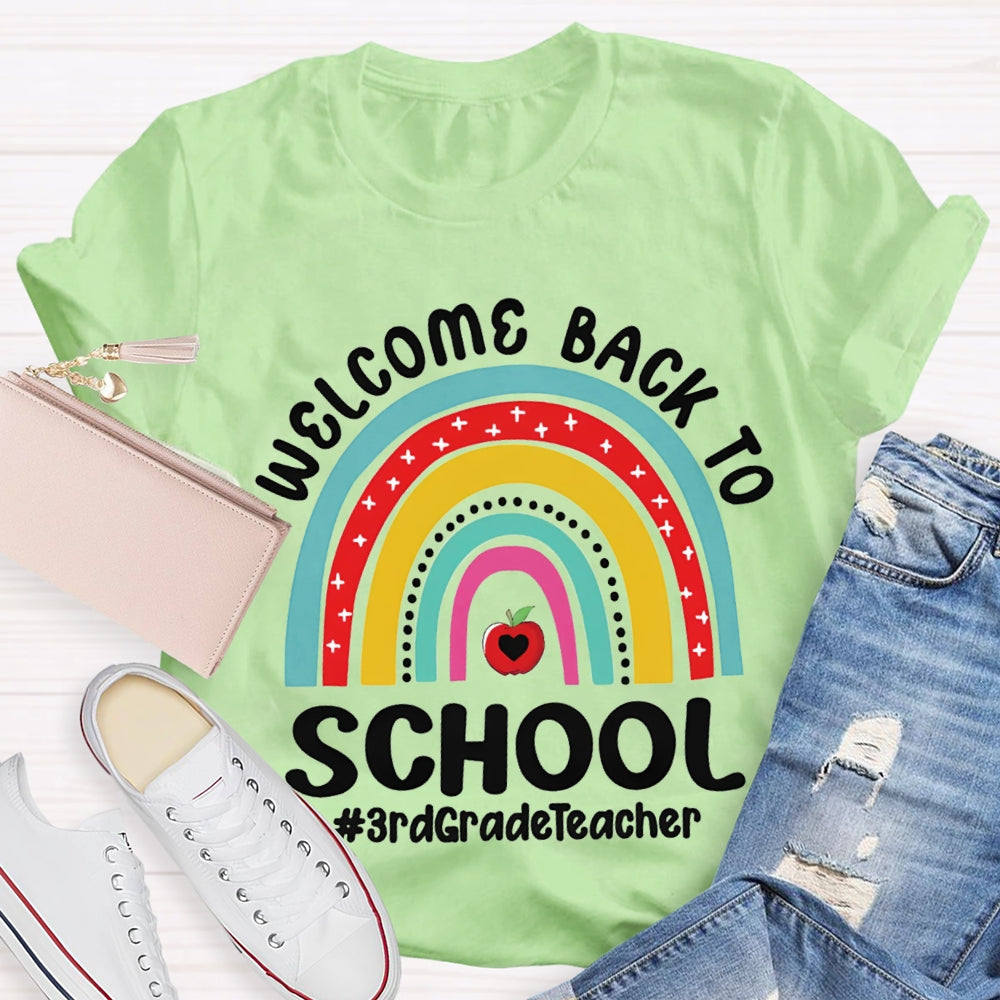 Personalized Grade Welcome Back To School 3rd Grade Teacher T-shirt