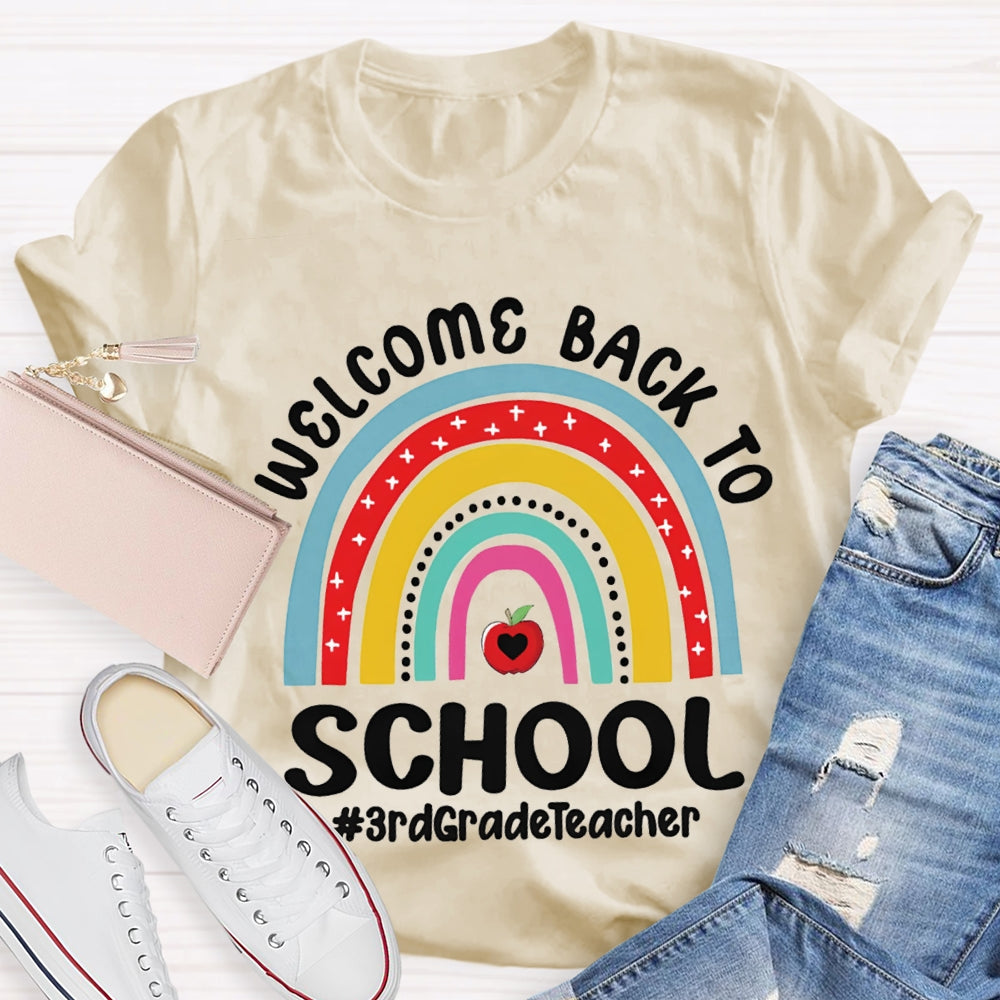 Personalized Grade Welcome Back To School 3rd Grade Teacher T-shirt