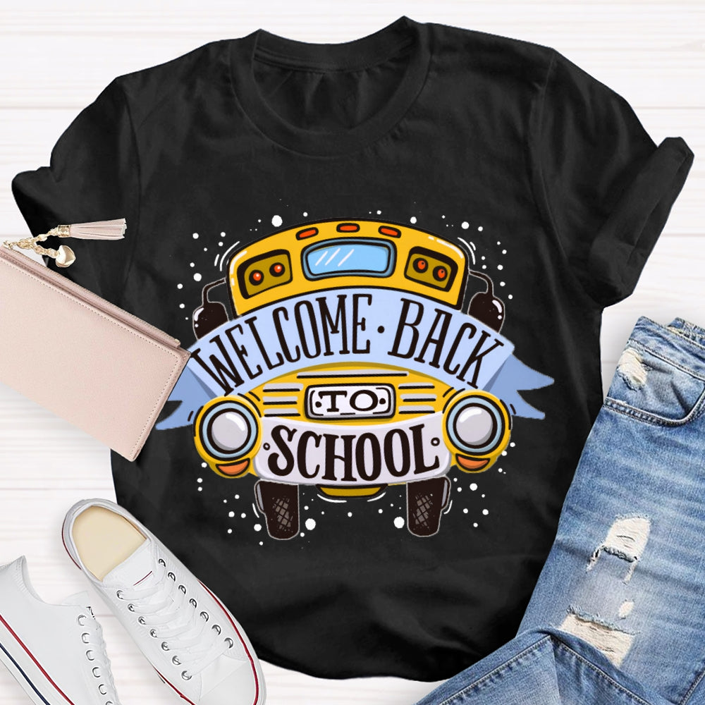Welcome Back To School Yellow Car T-shirt