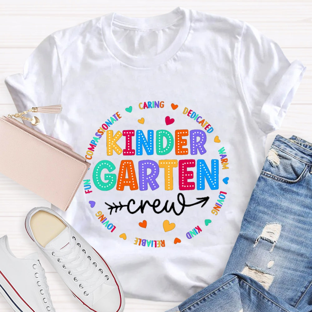 Personalized Grade Kinder Garten Crew T-shirt