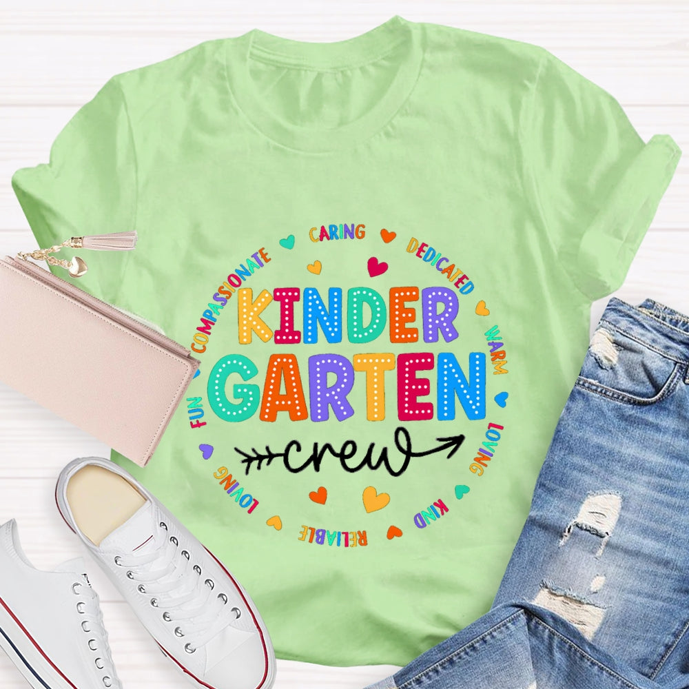 Personalized Grade Kinder Garten Crew T-shirt
