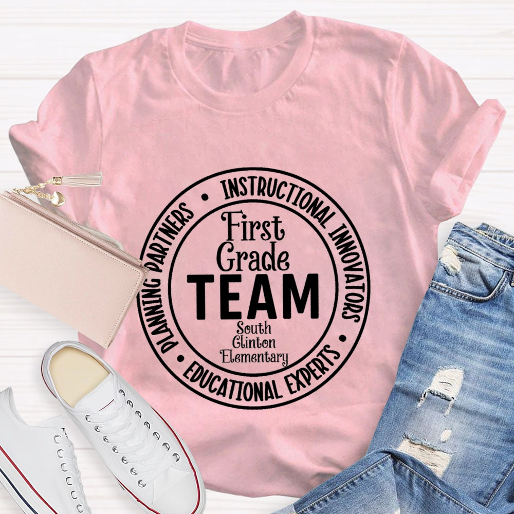 Personalized Grade And School Name Instructional Innovators T-Shirt