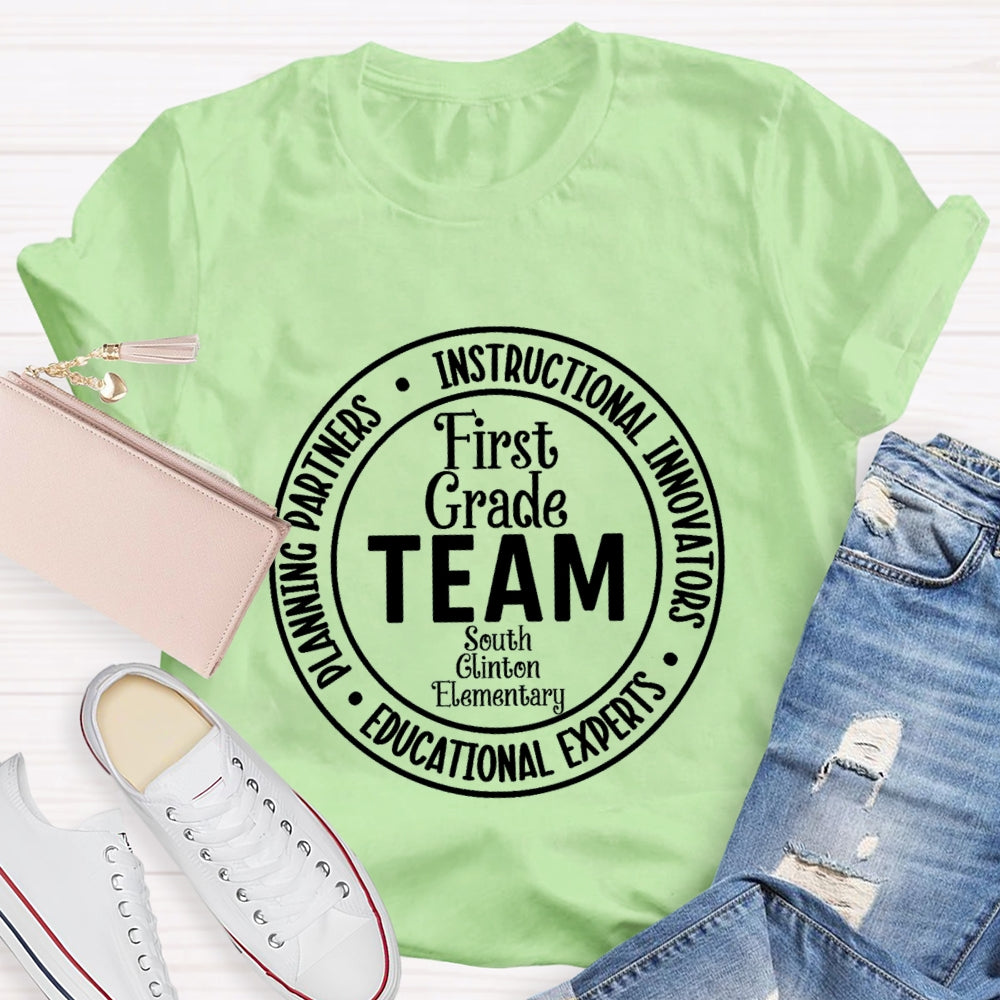 Personalized Grade And School Name Instructional Innovators T-Shirt