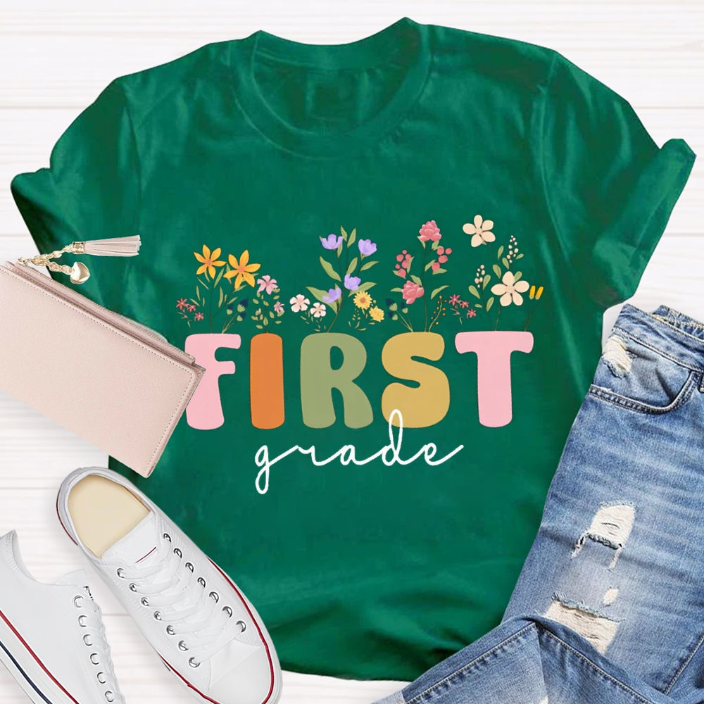 Personalized Grade Wild Flowers T-shirt