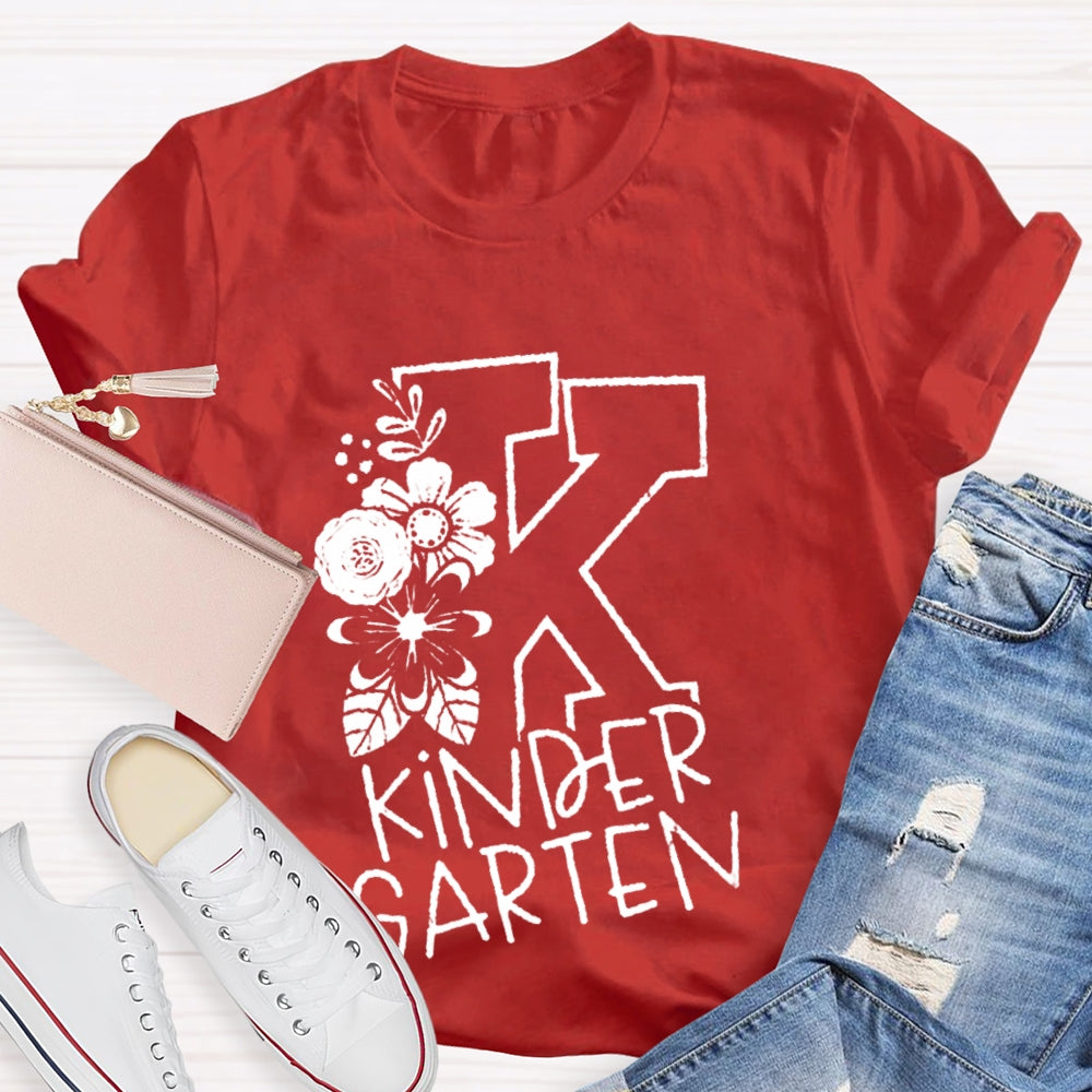 Personalized Grade Kinder Garten Back To School Teacher T-shirt