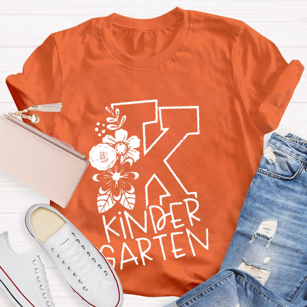 Personalized Grade Kinder Garten Back To School Teacher T-shirt