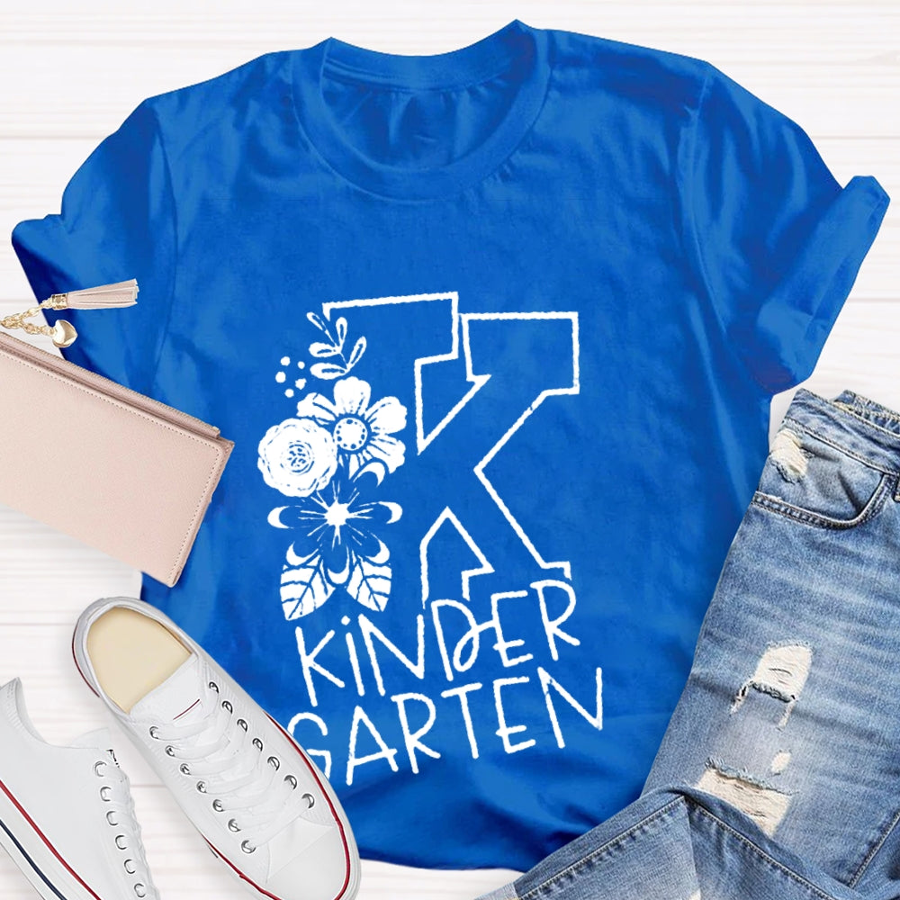 Personalized Grade Kinder Garten Back To School Teacher T-shirt