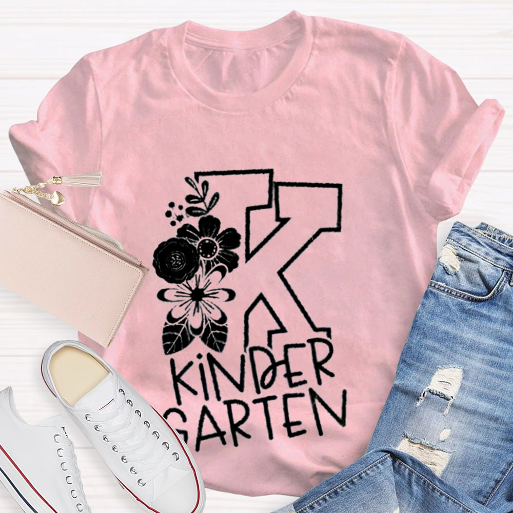 Personalized Grade Kinder Garten Back To School Teacher T-shirt