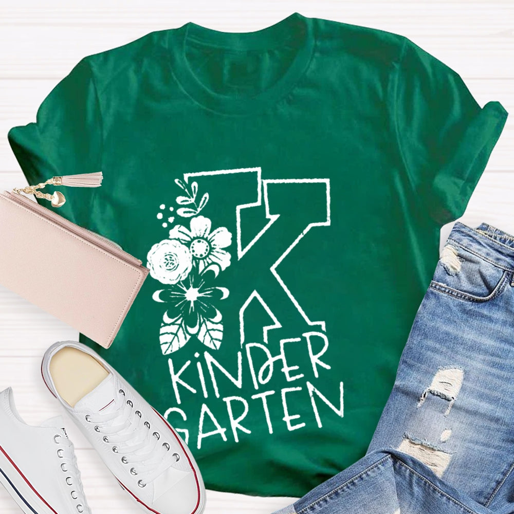 Personalized Grade Kinder Garten Back To School Teacher T-shirt
