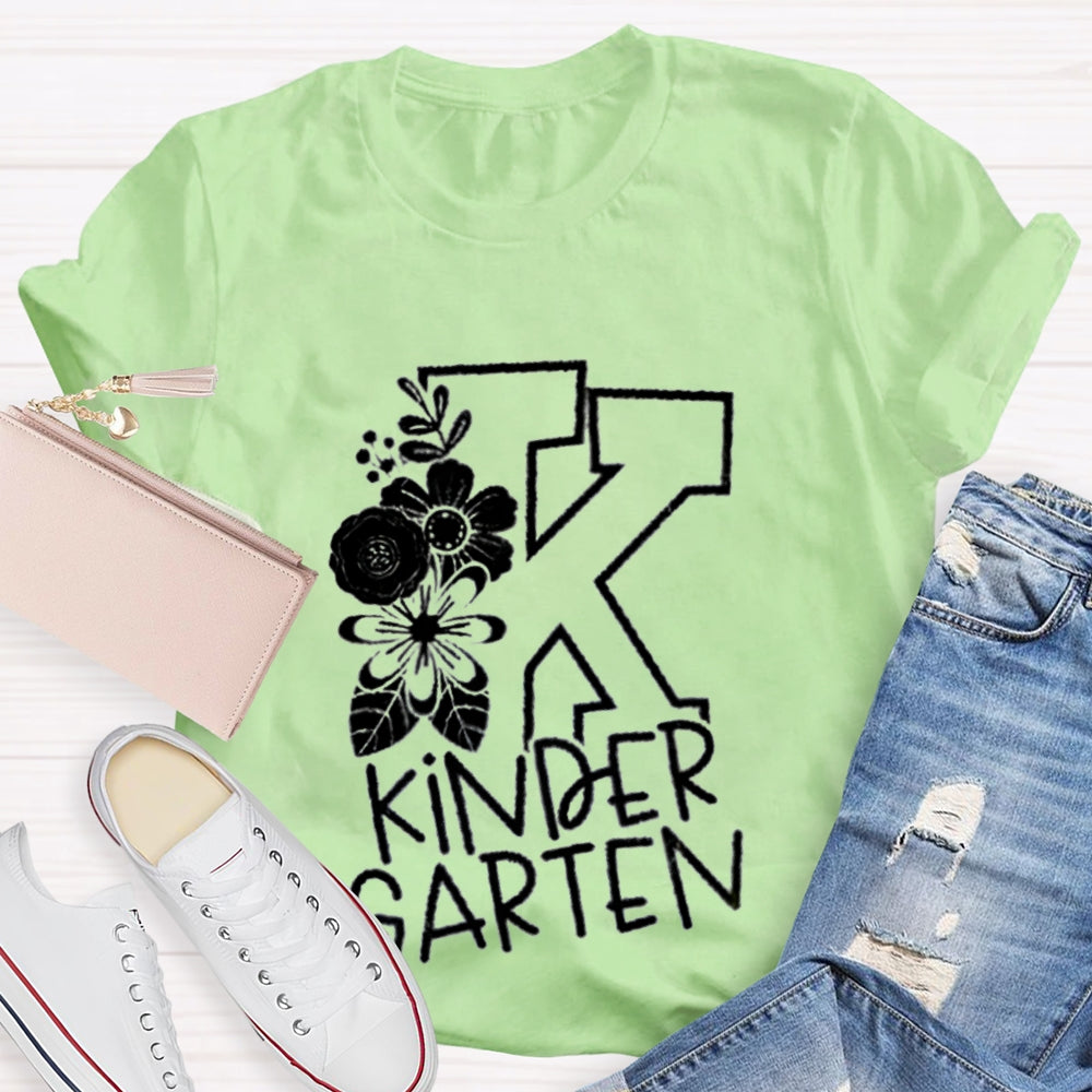 Personalized Grade Kinder Garten Back To School Teacher T-shirt