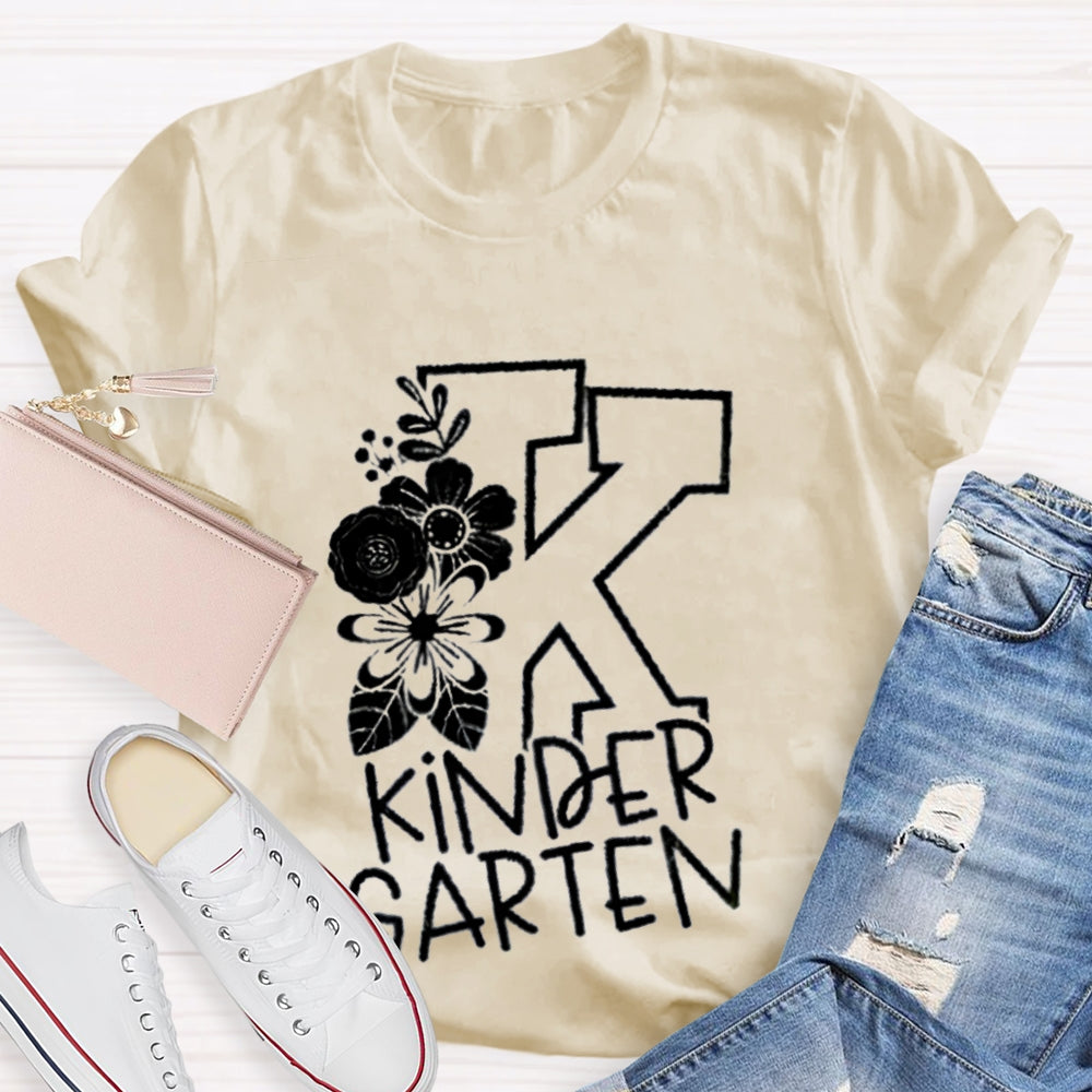 Personalized Grade Kinder Garten Back To School Teacher T-shirt
