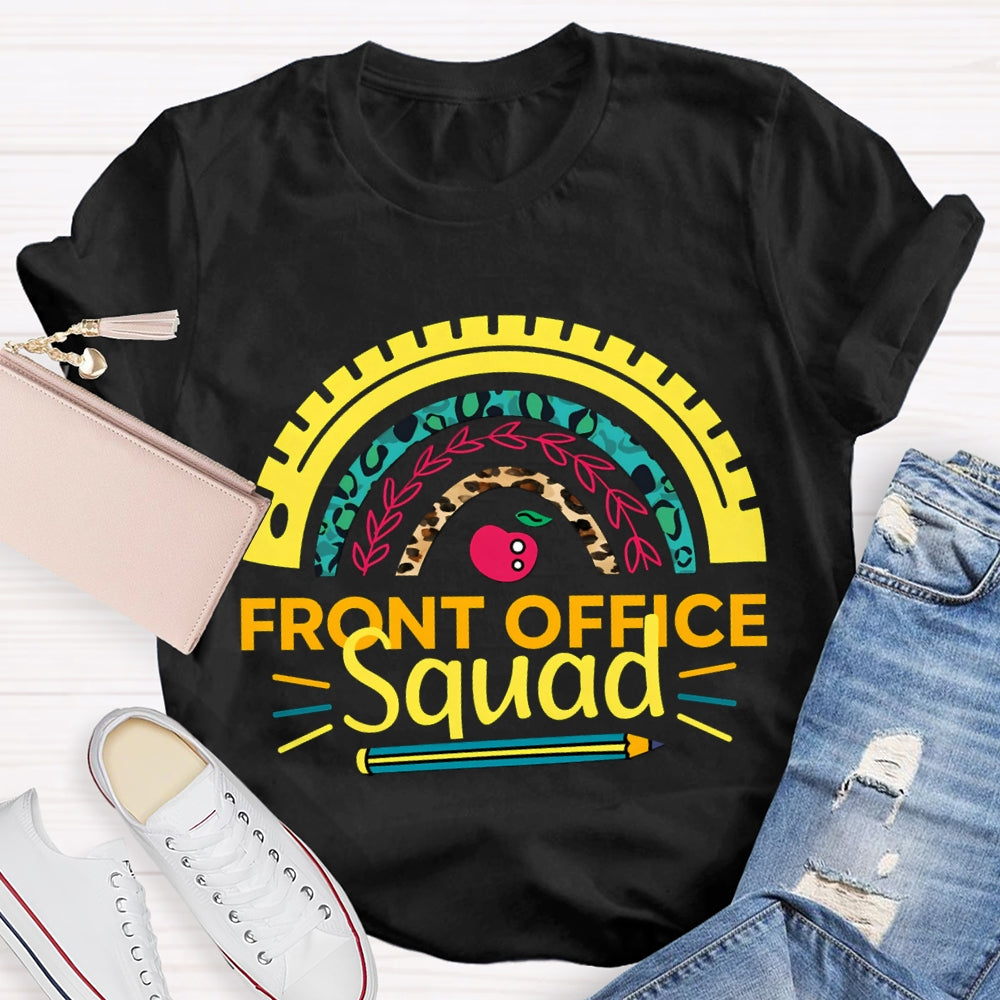 Front Office Squad Color Curves And Apple T-shirt