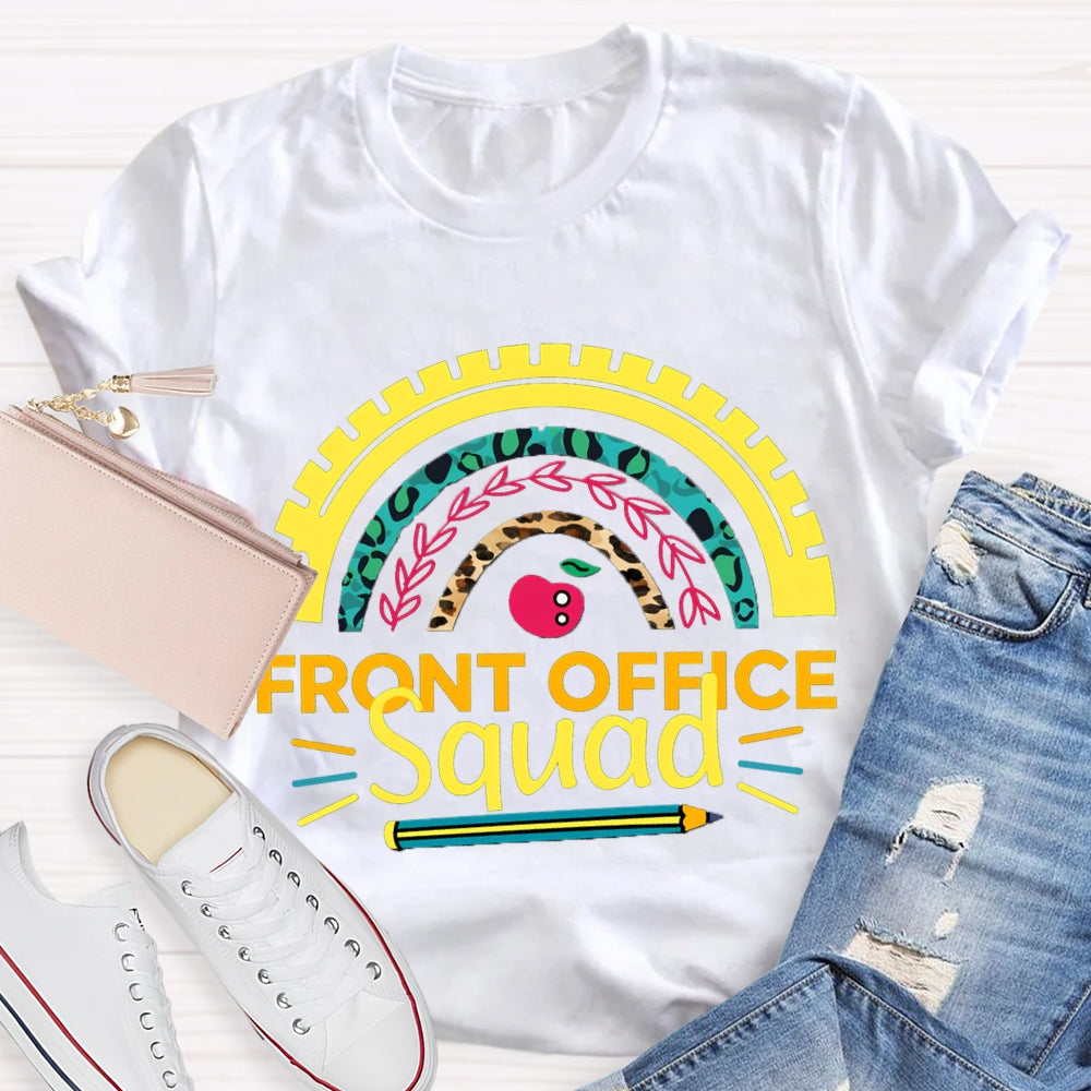 Front Office Squad Color Curves And Apple T-shirt