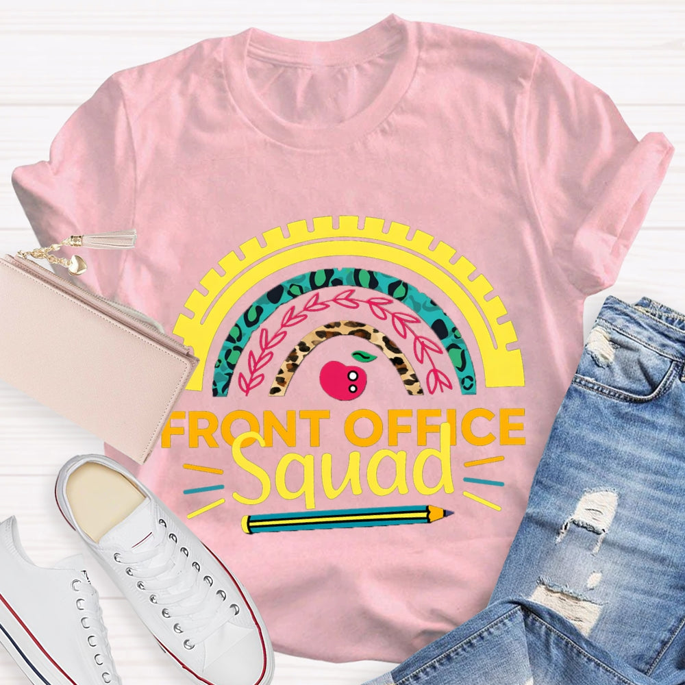 Front Office Squad Color Curves And Apple T-shirt