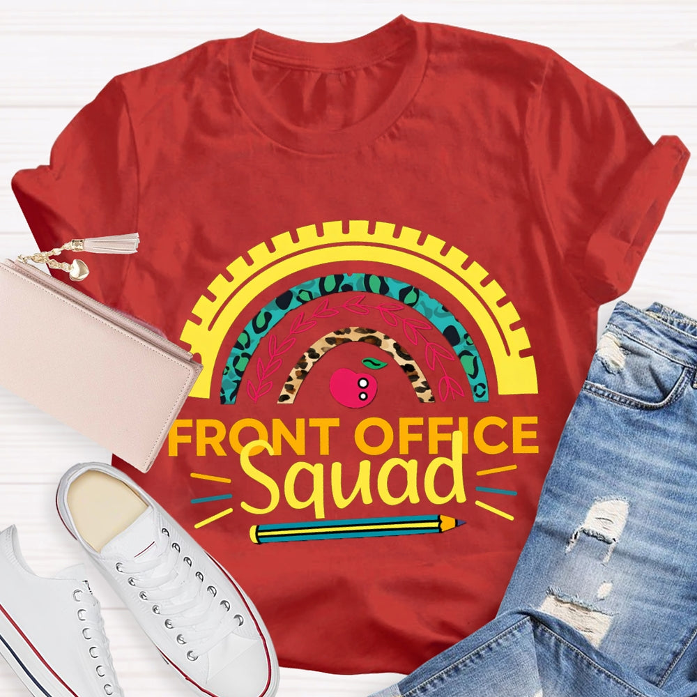 Front Office Squad Color Curves And Apple T-shirt