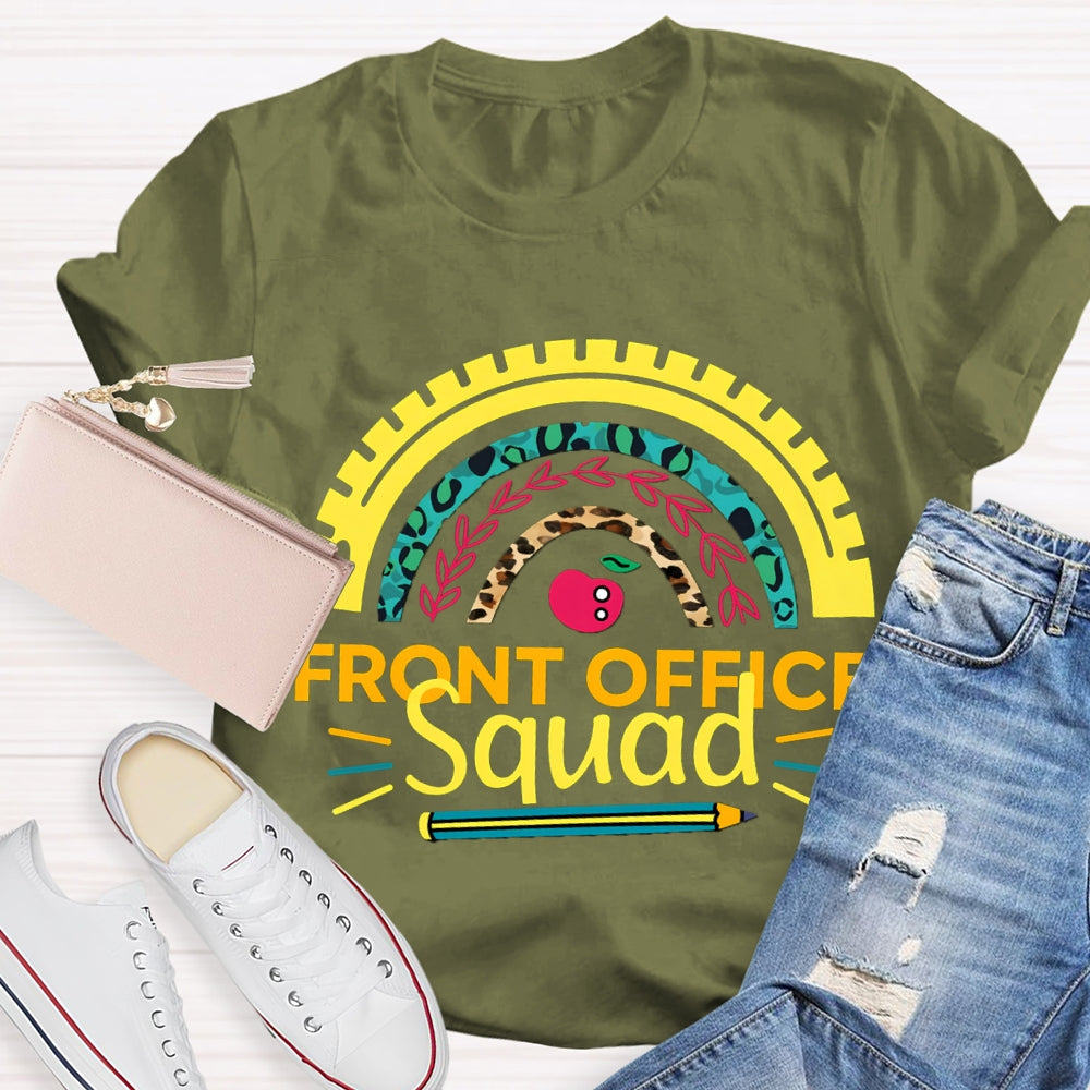 Front Office Squad Color Curves And Apple T-shirt